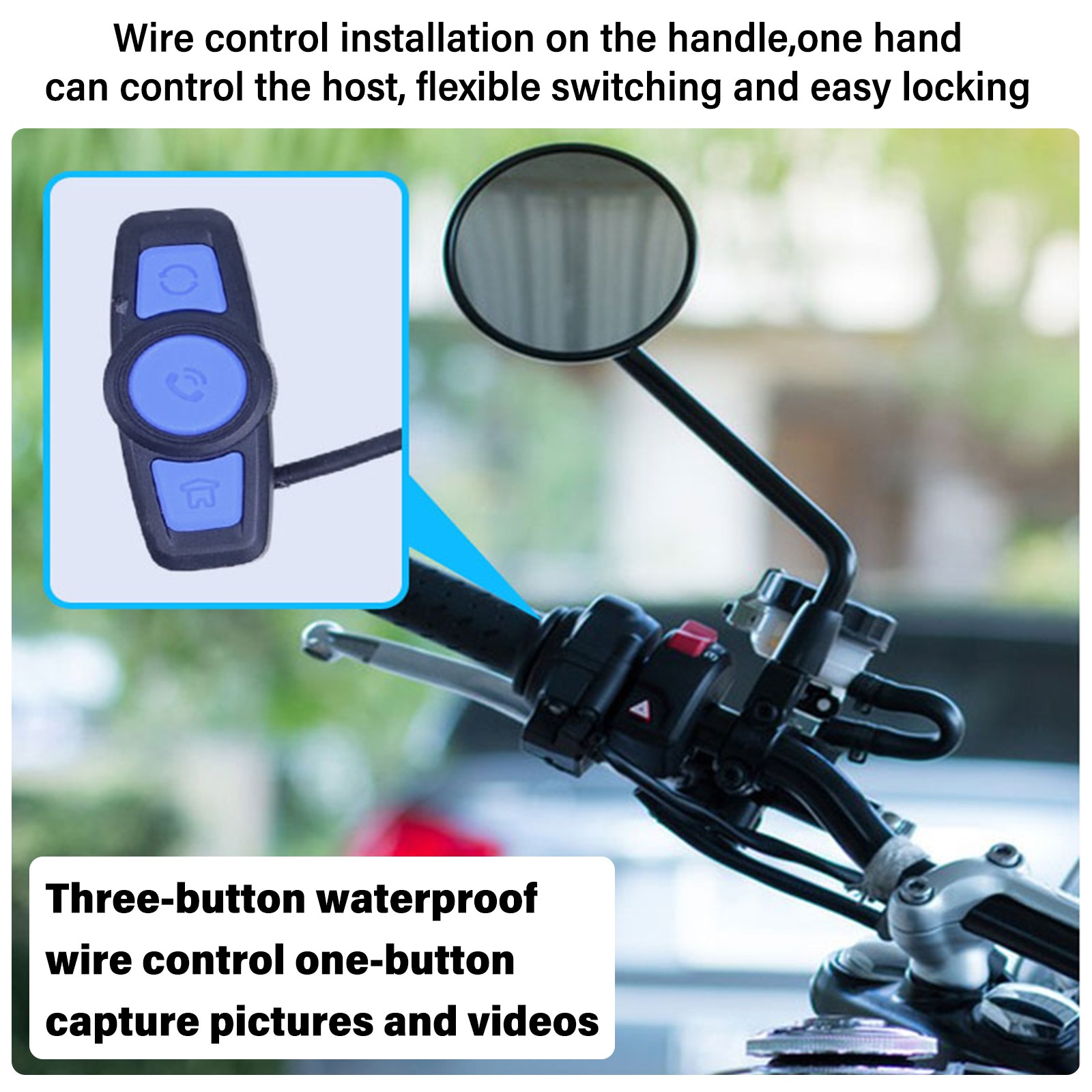 7″ Touch Screen Motorcycles Navigator GPS Wireless CarPlay with camera DVR&TPMS