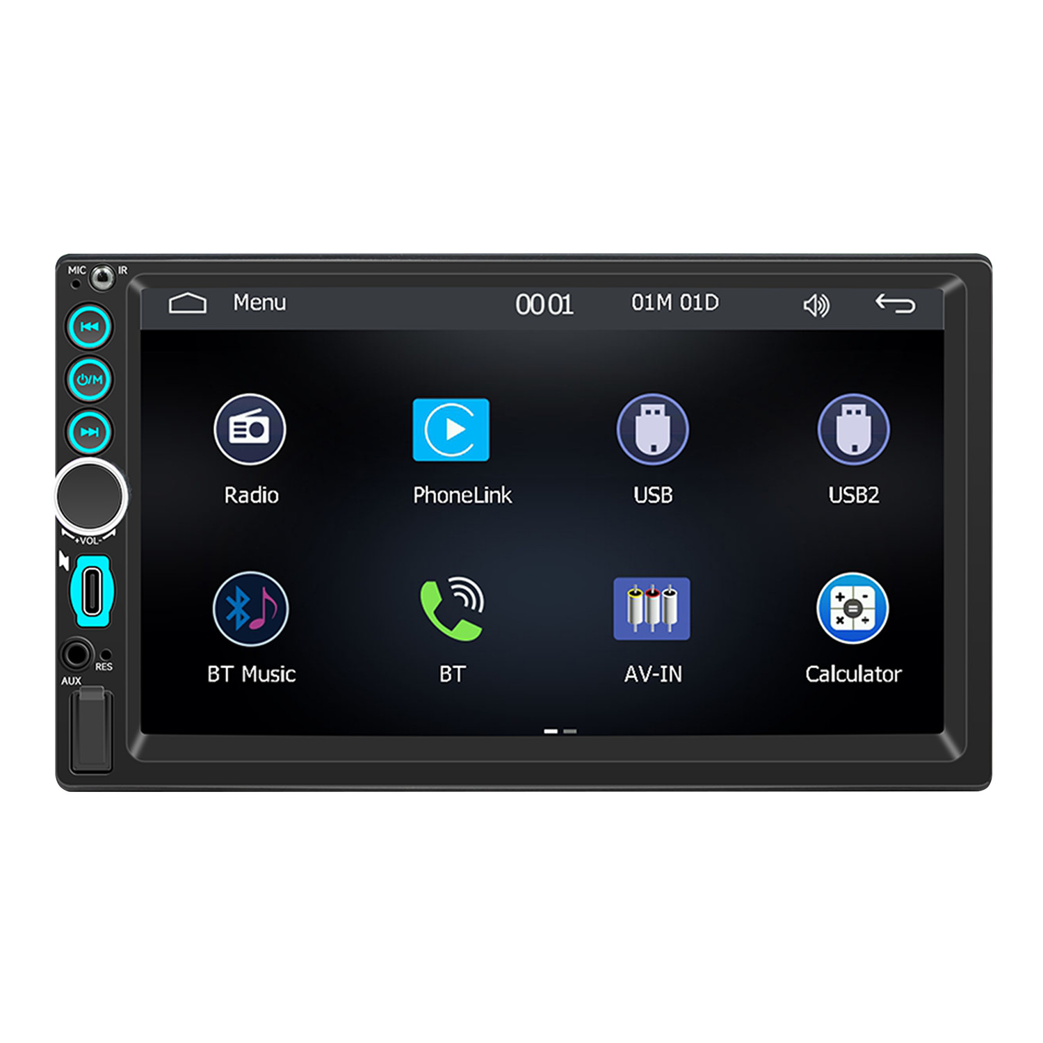 Double Din 7 inch Car Radio Stereo Wireless Carplay Android Auto You-Tu-be Video