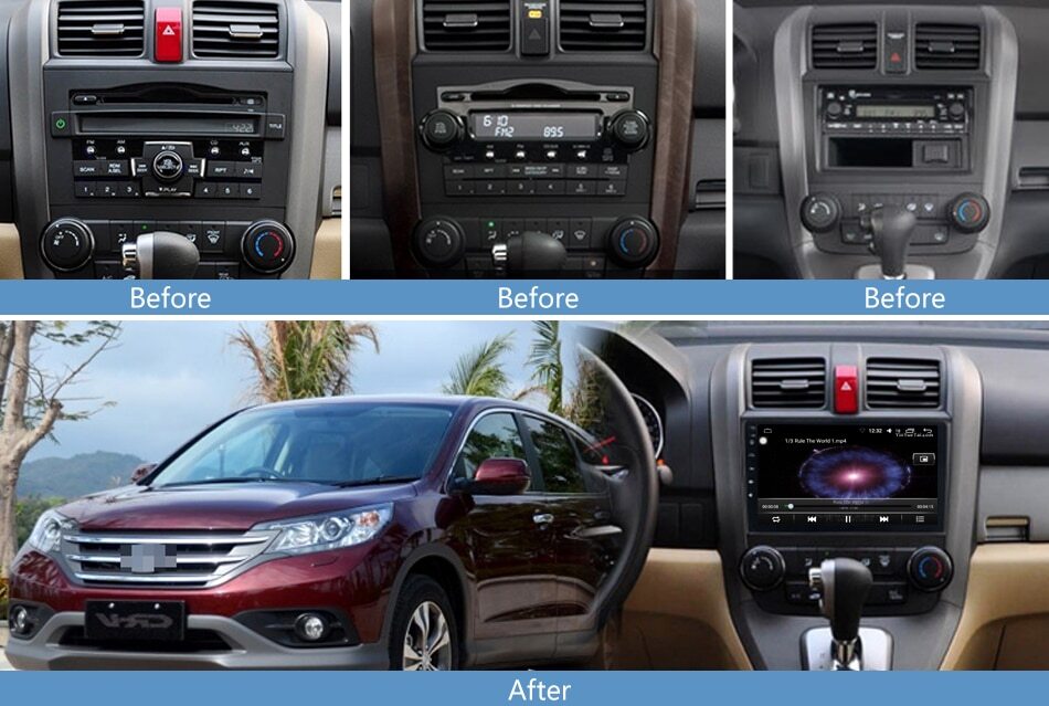 For Honda CRV 2007- 2011 Car Radio Stereo Player GPS Navi Apple CarPlay