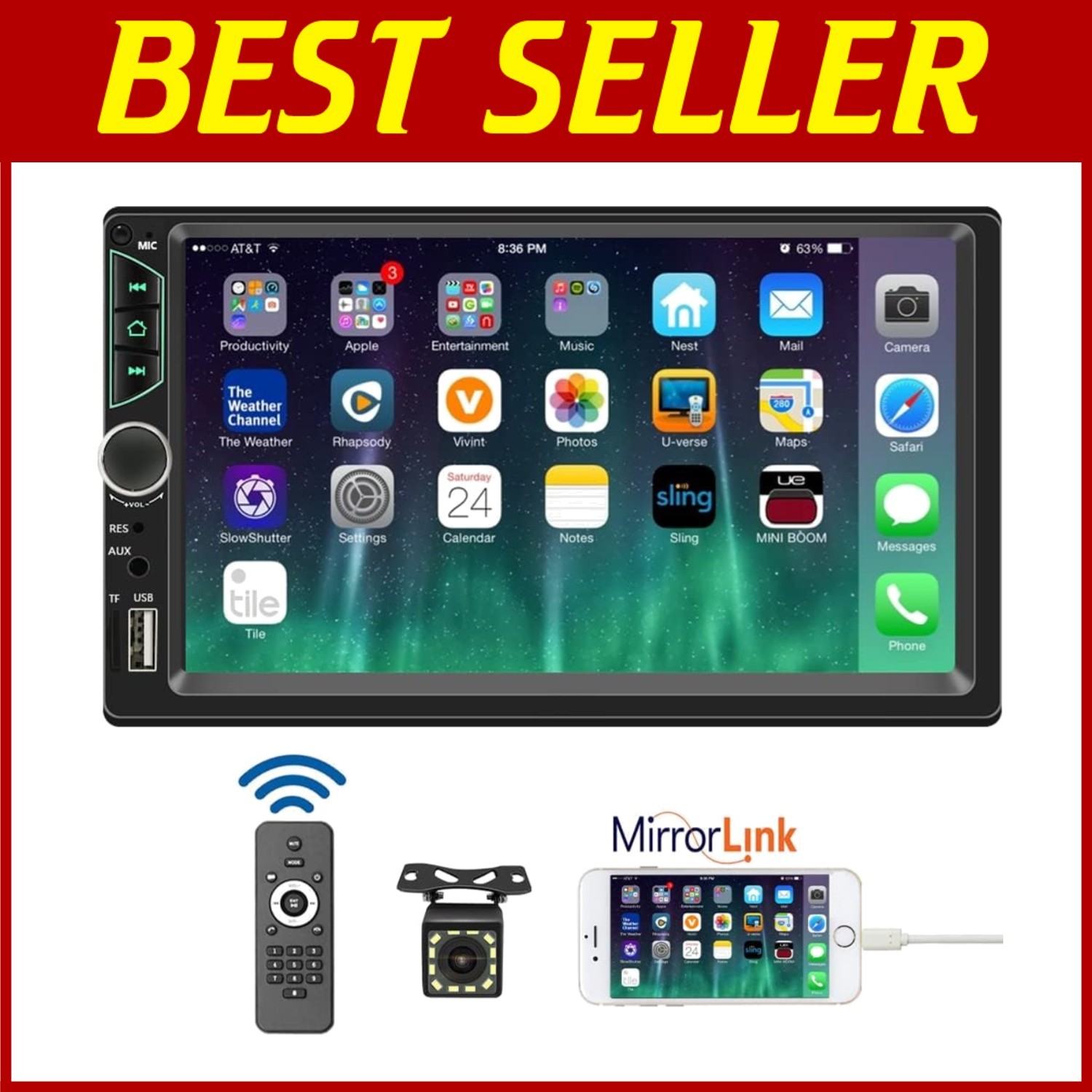 Multimedia Car Audio Player with Touch Screen and Bluetootht**-~
