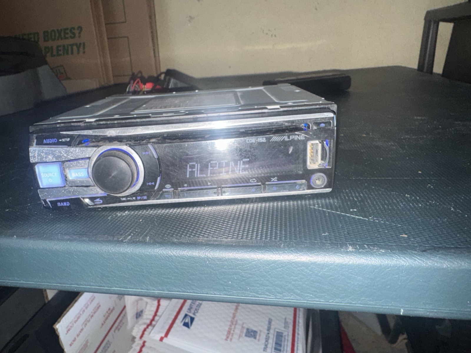 🏅AlpineCDE-152 am/fm Mp3 WMA CD usb aux input car stereo receiver