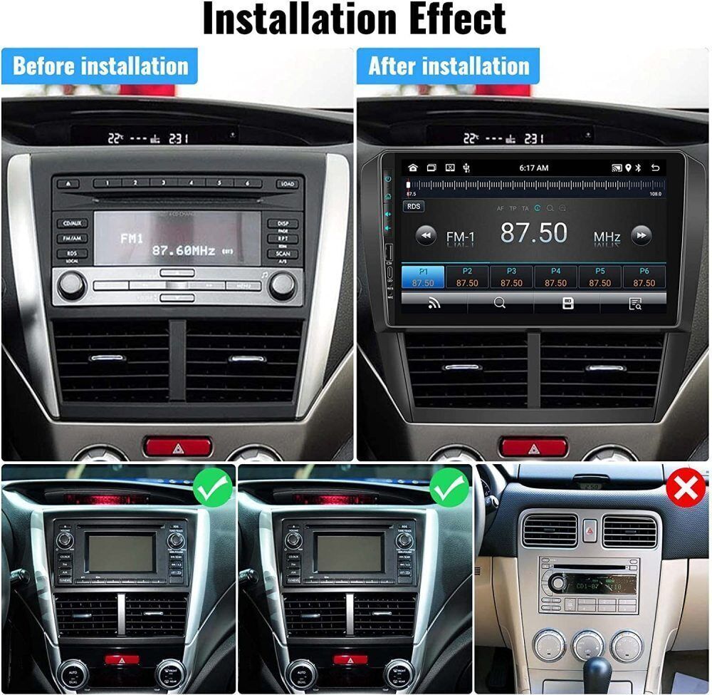 Apple CarPlay For Subaru Forester Impreza 2009-2013 Car Stereo Radio GPS Navi FM