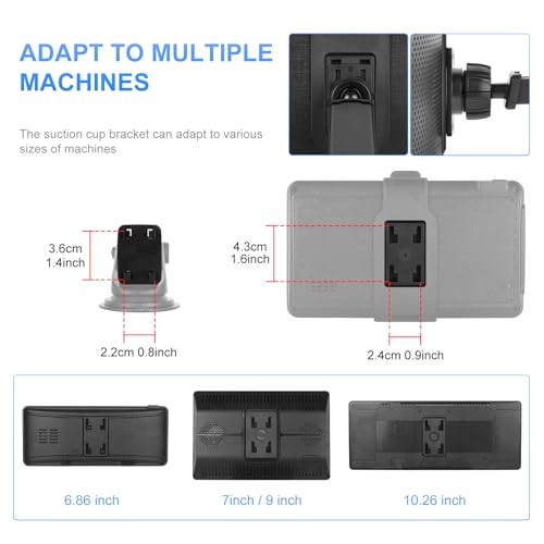 Suction Cup Bracket for 6.8/7/9/9.3/10.26 inch Portable Car Stereo Radio,