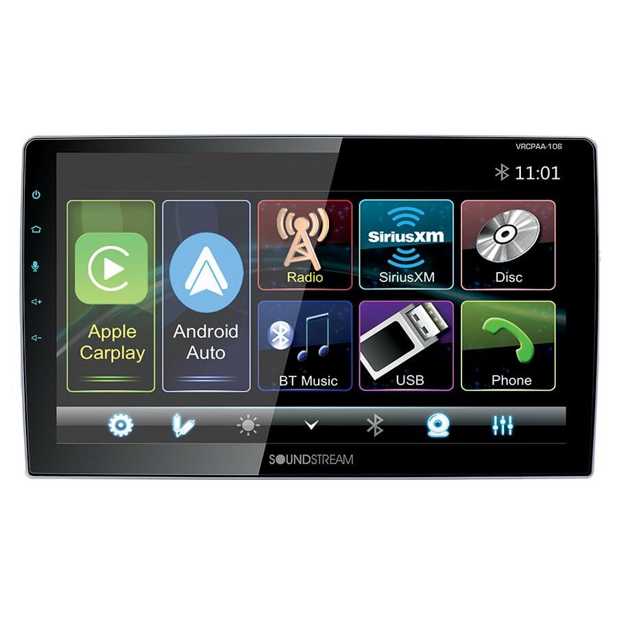 Soundstream 10.6″ 2 DIN DVD Player Apple Carplay Android Auto Stereo SiriusXM