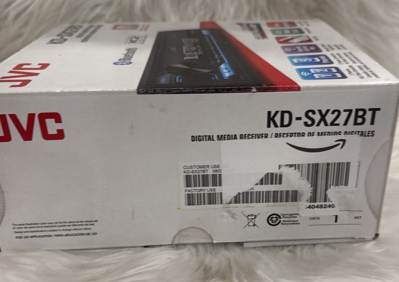 JVC KD-SX27BT Car Stereo with Bluetooth, 200W Digital Media Receiver-OPEN BOX!