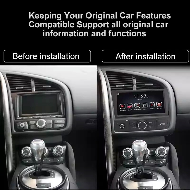 8+128G Android 13 Car Stereo Radio for Audi R8 V8 V10 GPS Navi Carplay HeadUnit