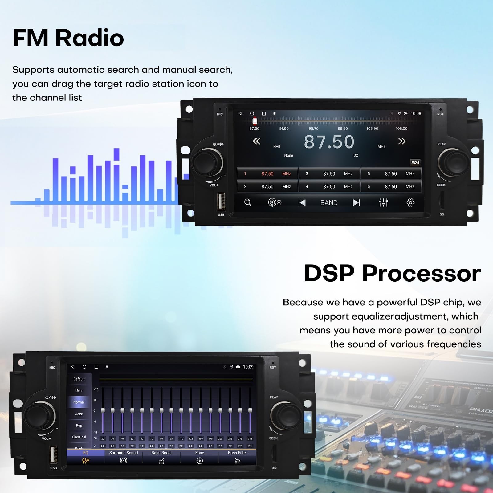 Car Radio for Dodge Ram 1500/2500 2006-2008 Chrysler 300C 2004-2008 Jeep Gran…