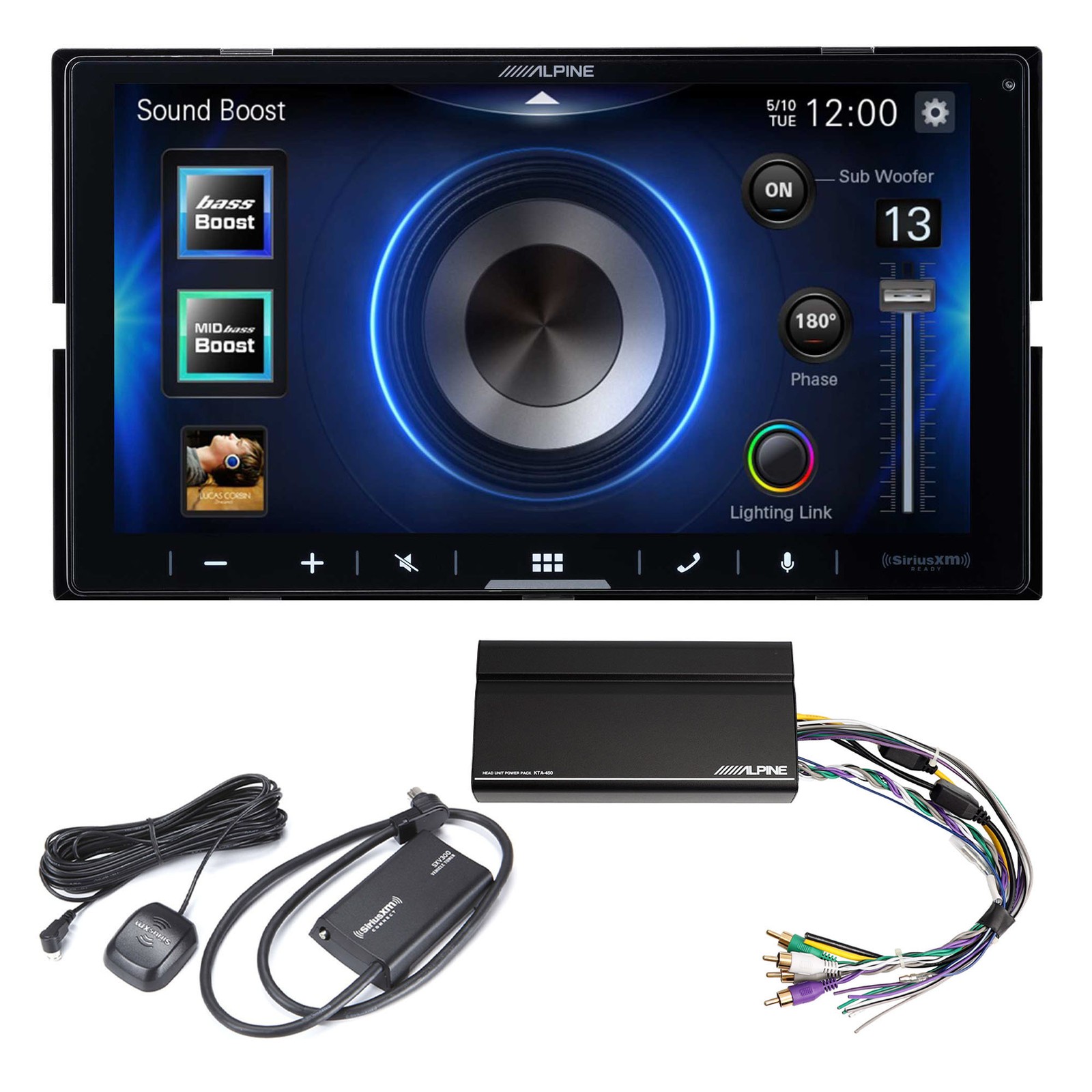 Alpine iLX-W670, KTA-450, SXV300V1-Apple CarPlay, Android Auto, SiriusXM Tuner