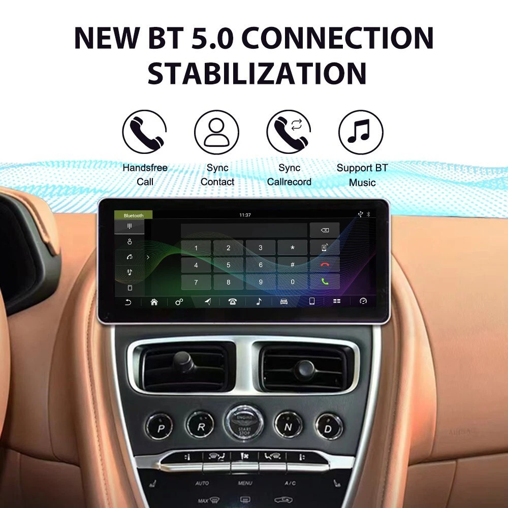 12.3″ Car Radio Stereo GPS Carplay Android Auto For Aston Martin DB11 2016-2023