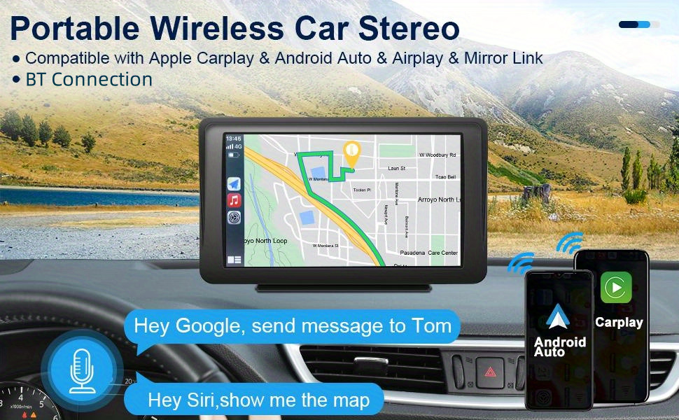 Portable car stereo wireless Carplay Android automatic 7 “touchscreen MP5 player