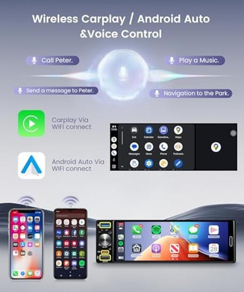 6.5 inch Single Din Car Radio Wireless Carplay 6.5 inch+Wireless Carplay+AM