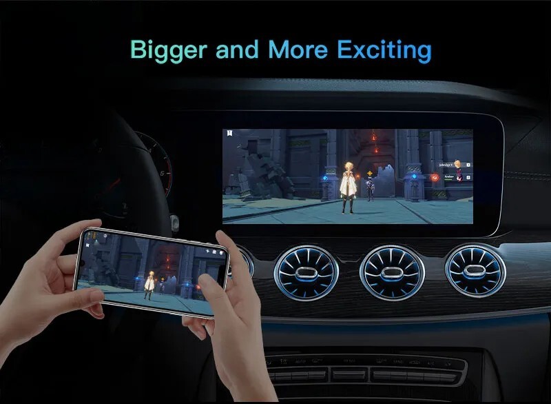 2024 Wireless CarPlay Adapter,AI Box Support Netflix, YouTube, Mirroring ,GPS.