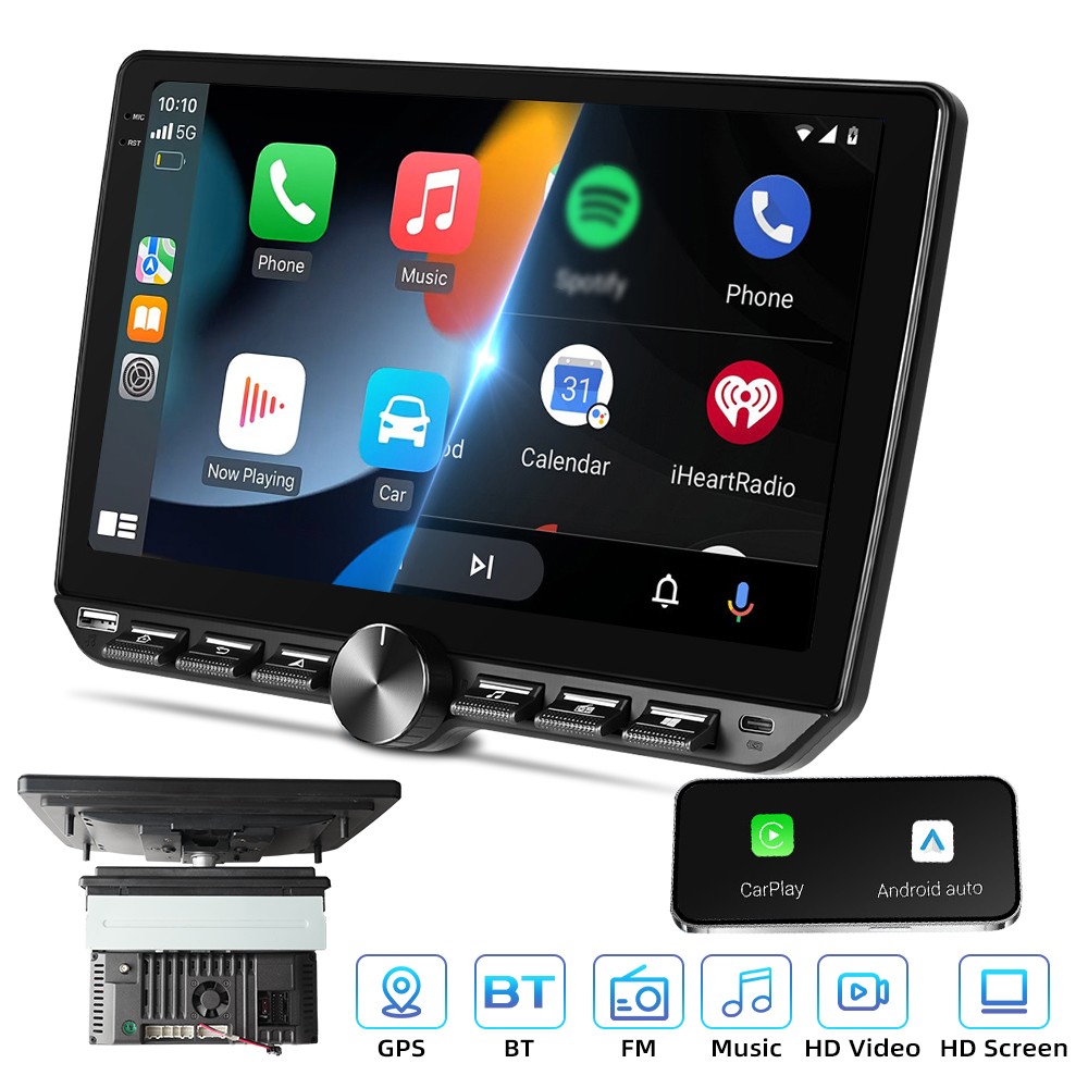 Car Stereo Radio Multimedia Player 10Inch Universal Android 15 Wireless Carplay