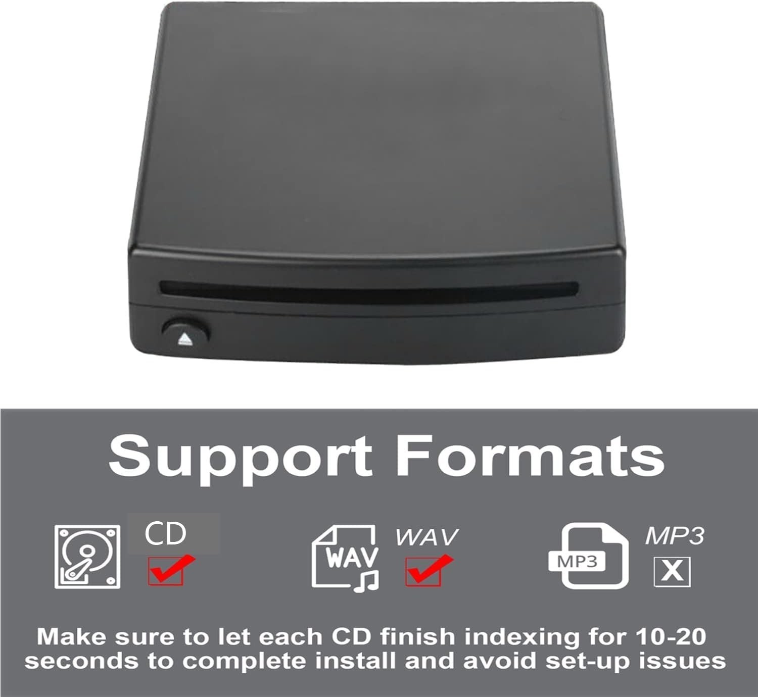 External USB Car Universal CD Player,Vehicle CD Player for Car via USB Radio Con