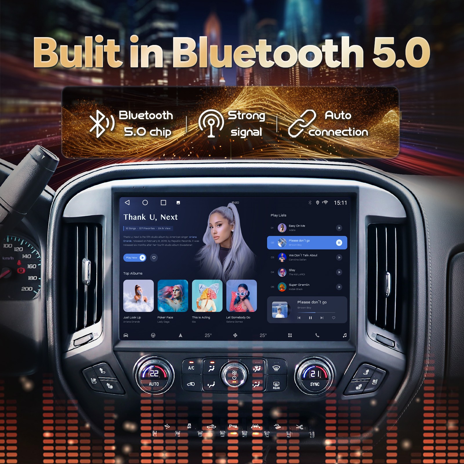 13.1″ Screen Android Car Radio GPS For Chevrolet Silverado GMC Sierra 2014-2018