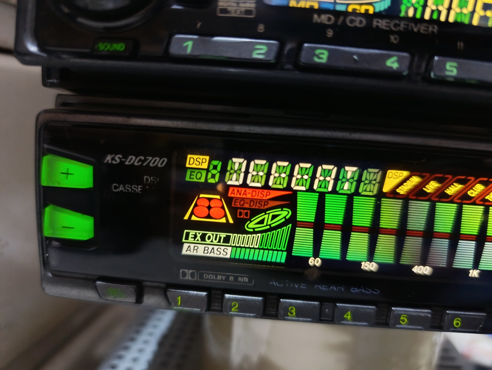 JVC KD-MX3000-B MD CD, 1bit DAC Level Meter & JVC KS-DC700 CASSETTE WT Spectrum