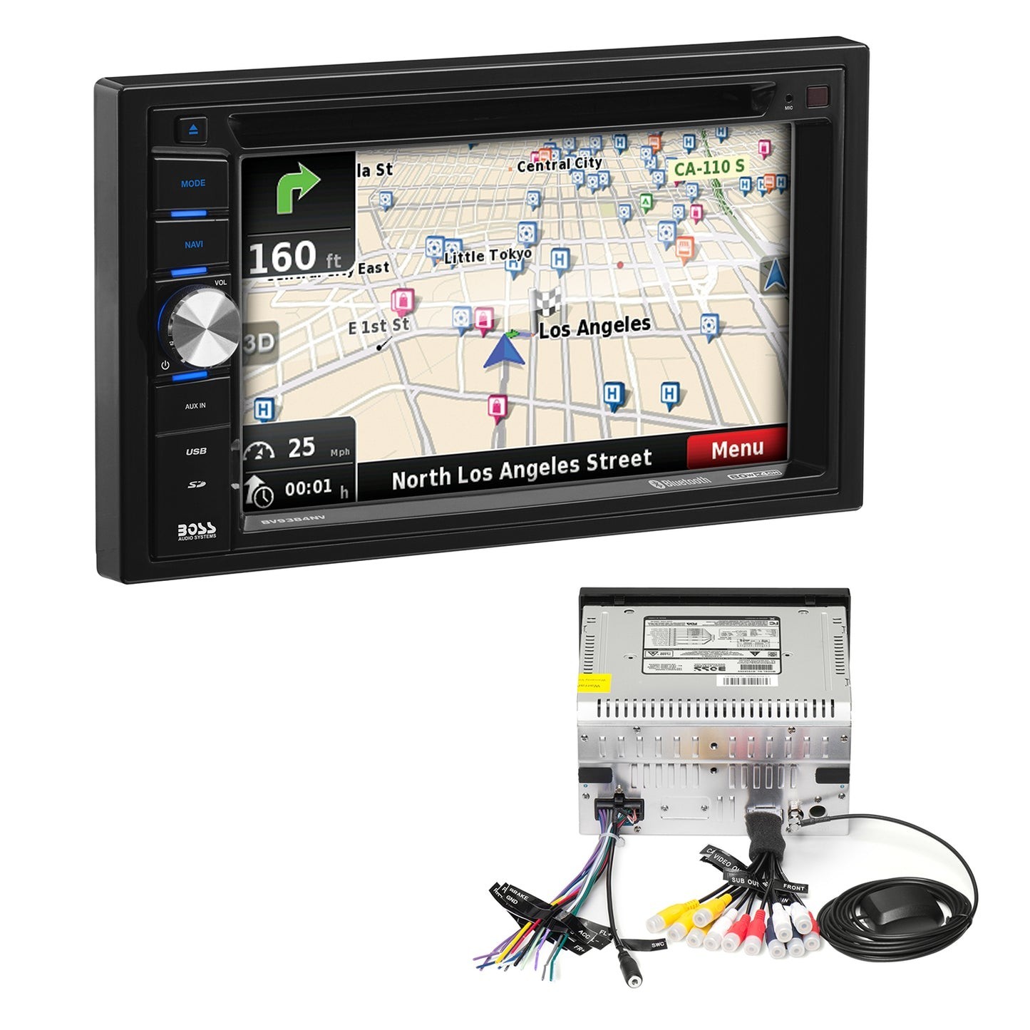 BOSS Audio Systems BVNV9384RC Car Navigation, Bluetooth, 6.2” LCD, DVD, USB, SD