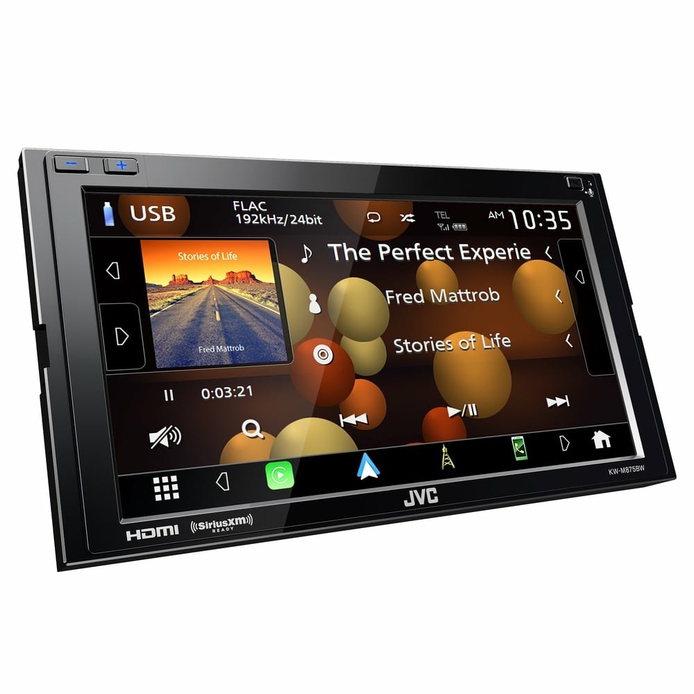 JVC KWM875BW 6.8″ Multimedia Receiver + Audio Bundle