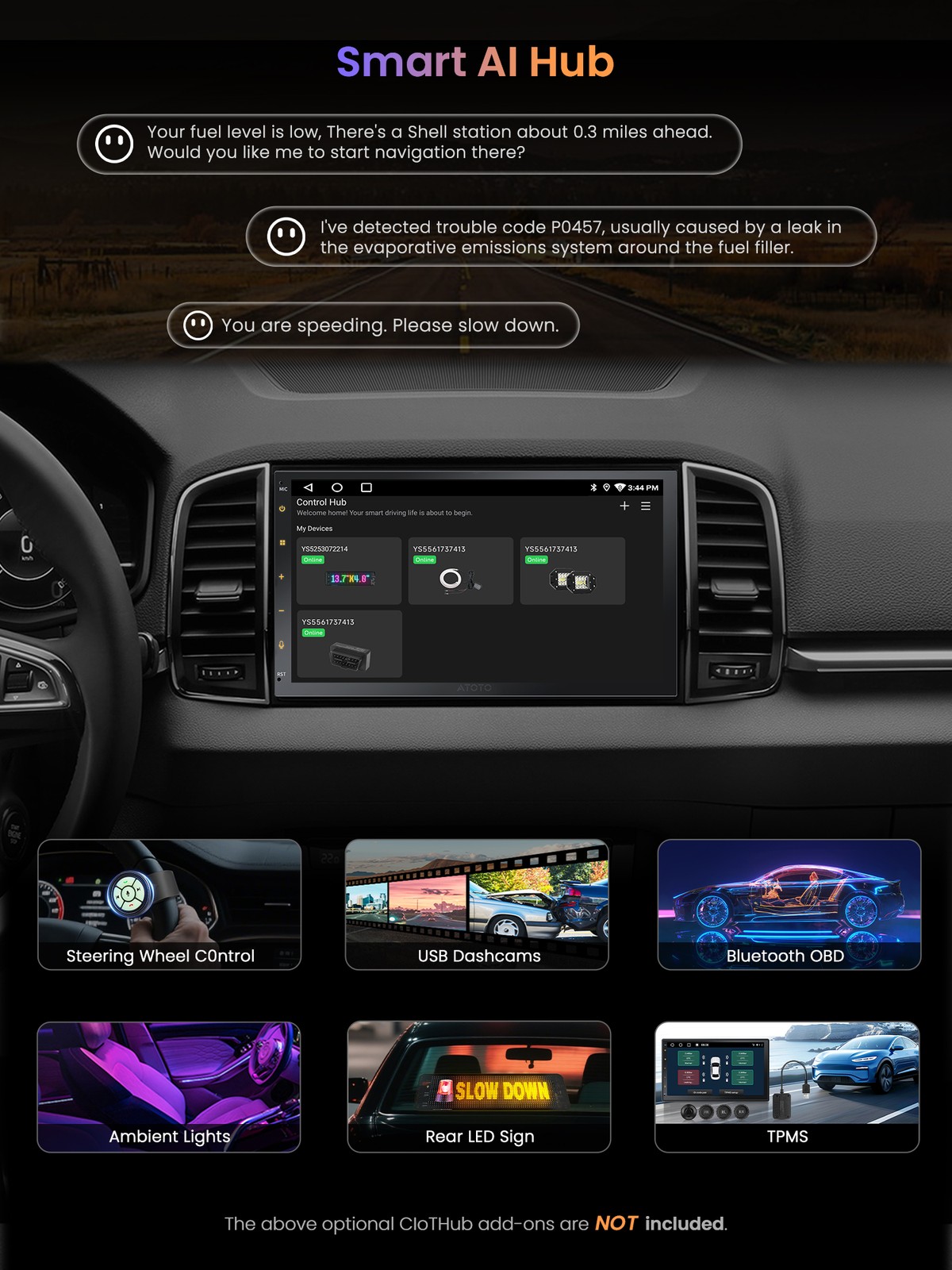 ATOTO F7 2Din Car Play Stereo Radio 7in Full TouchScreen Live RearView Cam input