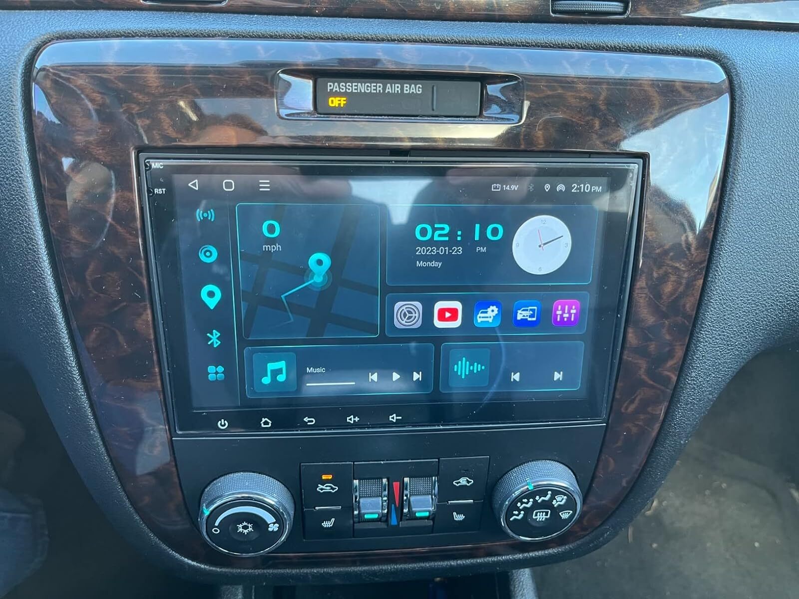 4+64G For 2009-2012 Chevrolet Silverado Wifi Carplay Android 13 Stereo Radio GPS