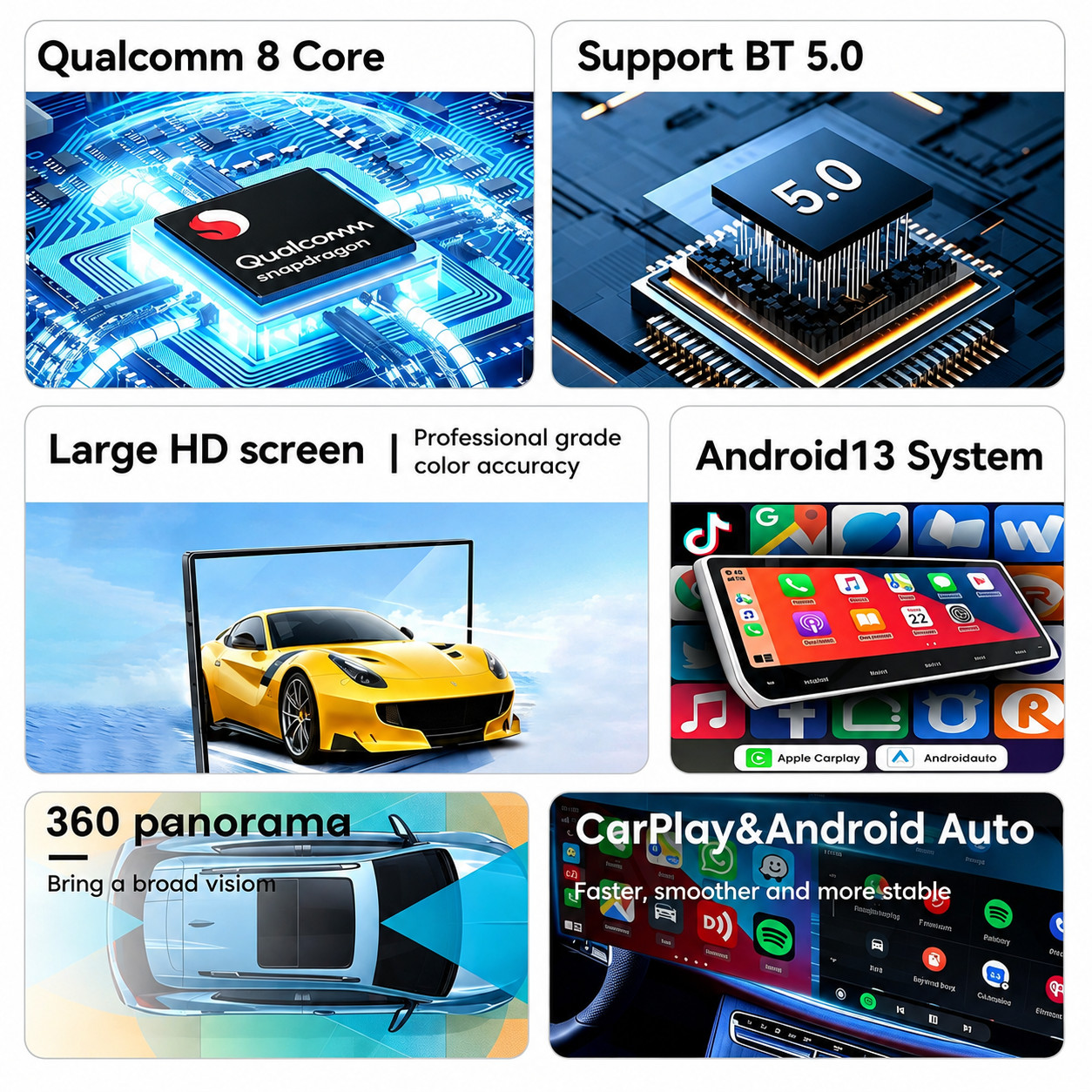 15.6″ Tesla Style Android Radio For Silverado Sierra Wireless CarPlay 64GB