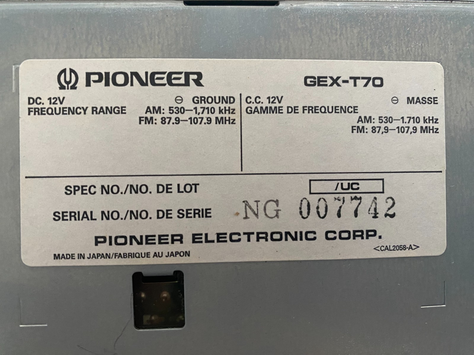 Rare Old School Pioneer DEX-M400 w/ GEX-T70 Super Tuner PLUS Remote