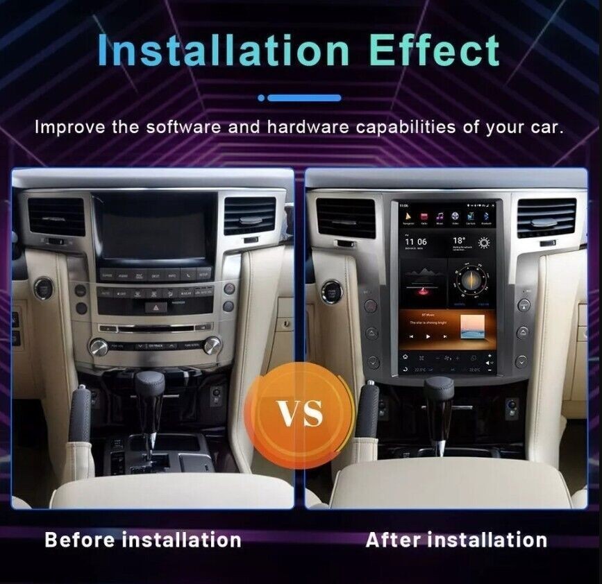 13.6″ For 2007-2015 Lexus LX570 Car Stereo Radio Tesla Style GPS Carplay 8+128G
