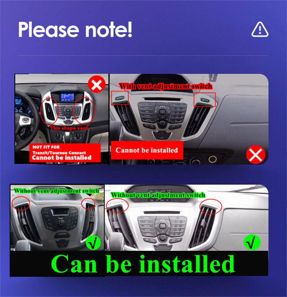 For 2015-2019 Ford Transit Carplay Radio EQ Cam Stereo Backup Cam w/Cam