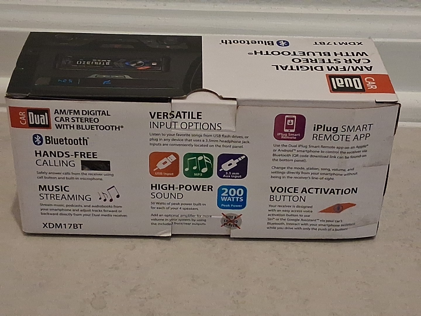 AM/FM Car Stereo Dual XDM17BT, Bluetooth, MP3, 200 W, Voice act. Siri – Google
