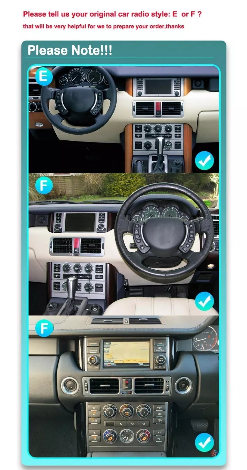 For Range Rover Vouge L322 V8 10.33″ Carplay Screen Android Car Radio Stereo GPS