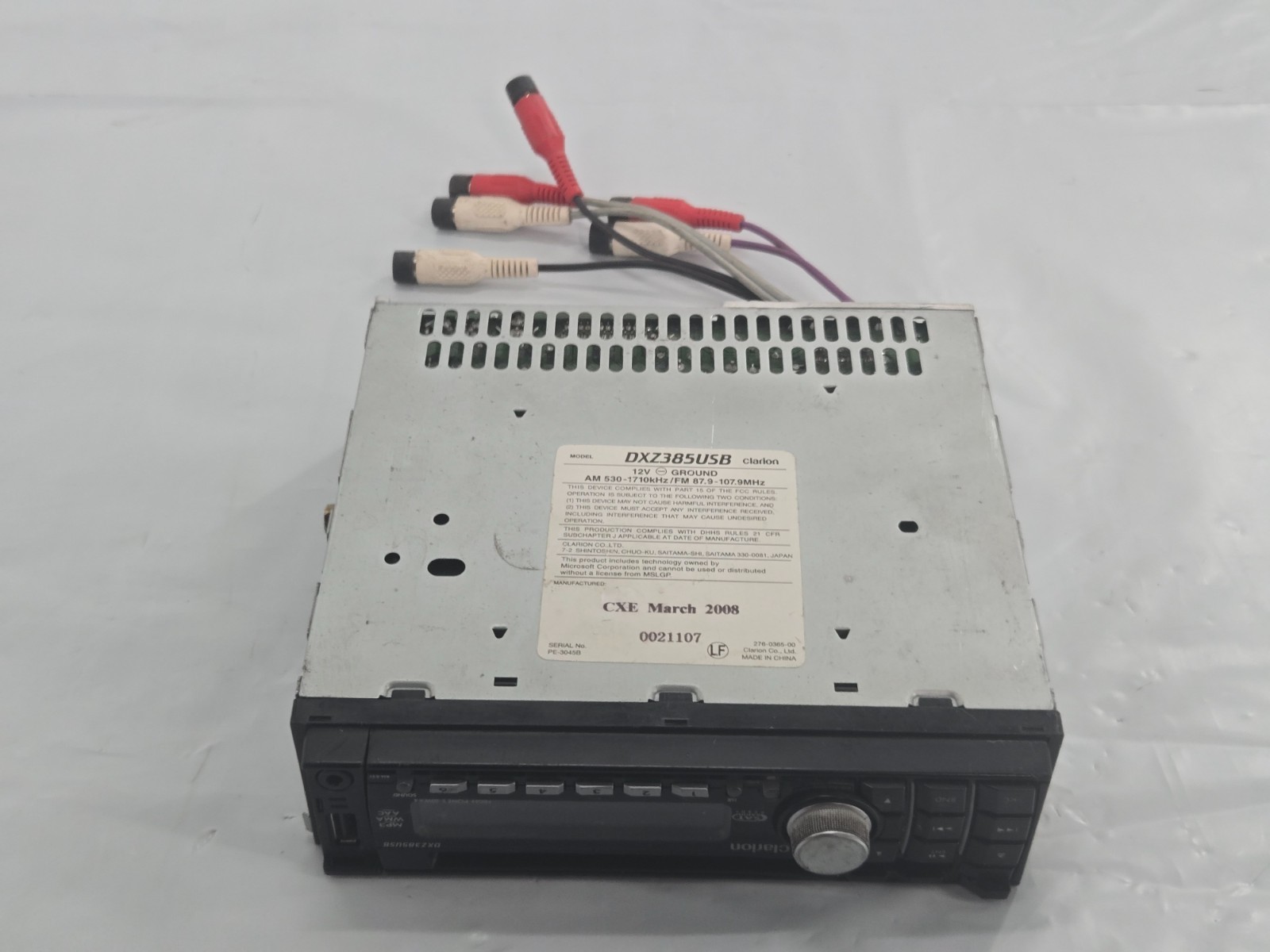 Clarion DXZ385USB Car Audio