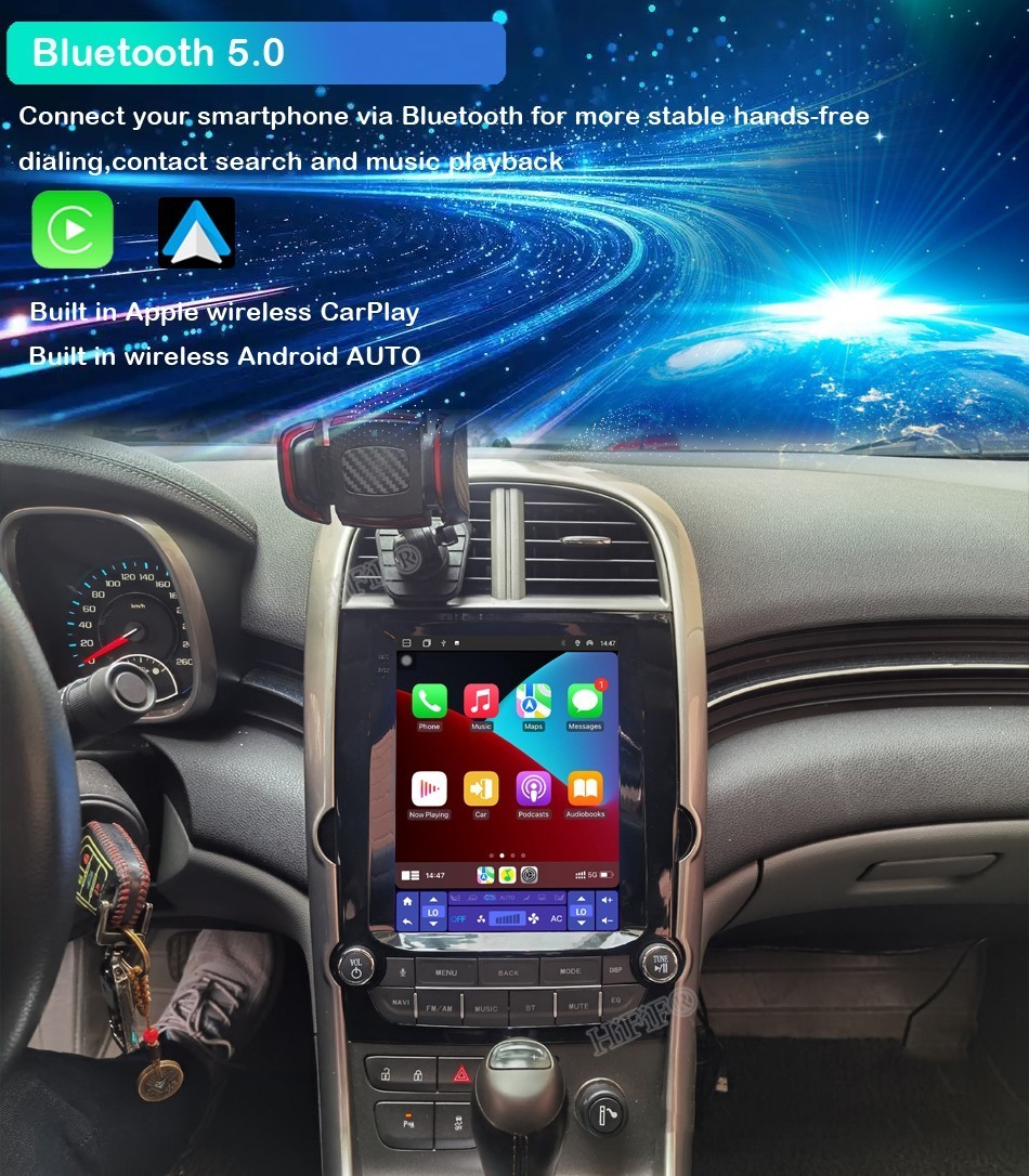 Tesla style 64GB Carplay For Chevrolet Malibu 2012-2015 Android Car Stereo Radio