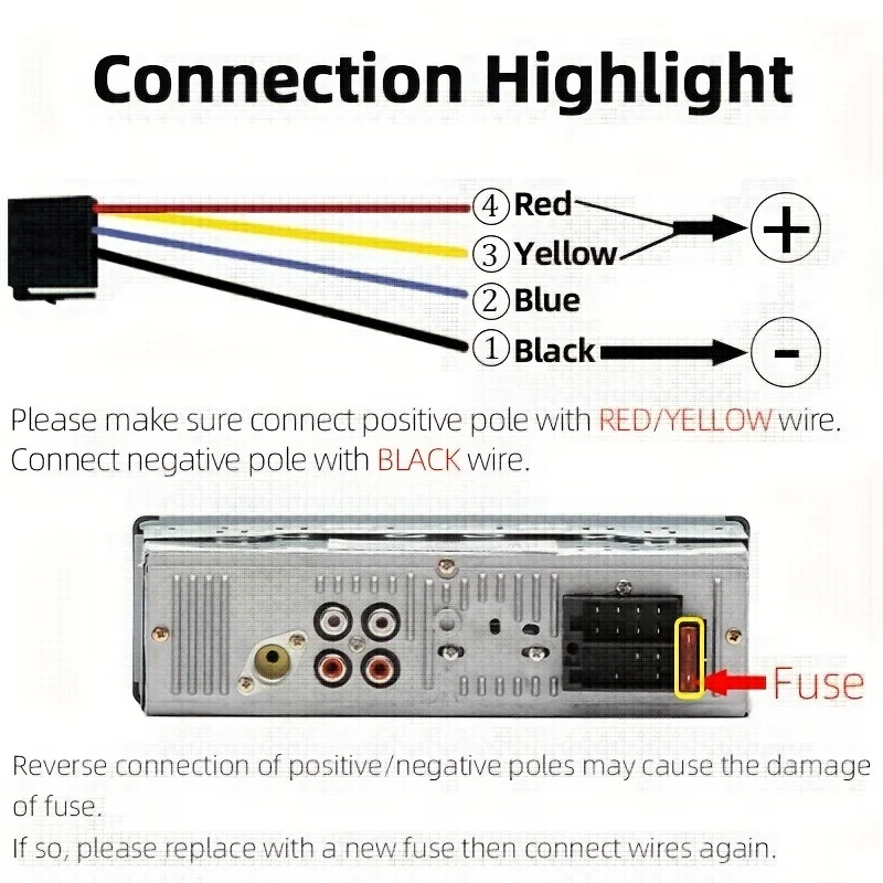 Car Radio Stereo MP3 Player FM Radio 60W*4 Audio Music TF 1 din in Dash Kit