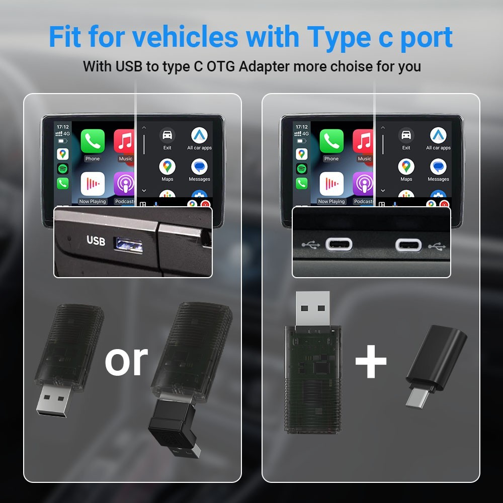 Wireless CarPlay Adapter For iPhone Apple Wireless Carplay Dongle Plug Car Radio