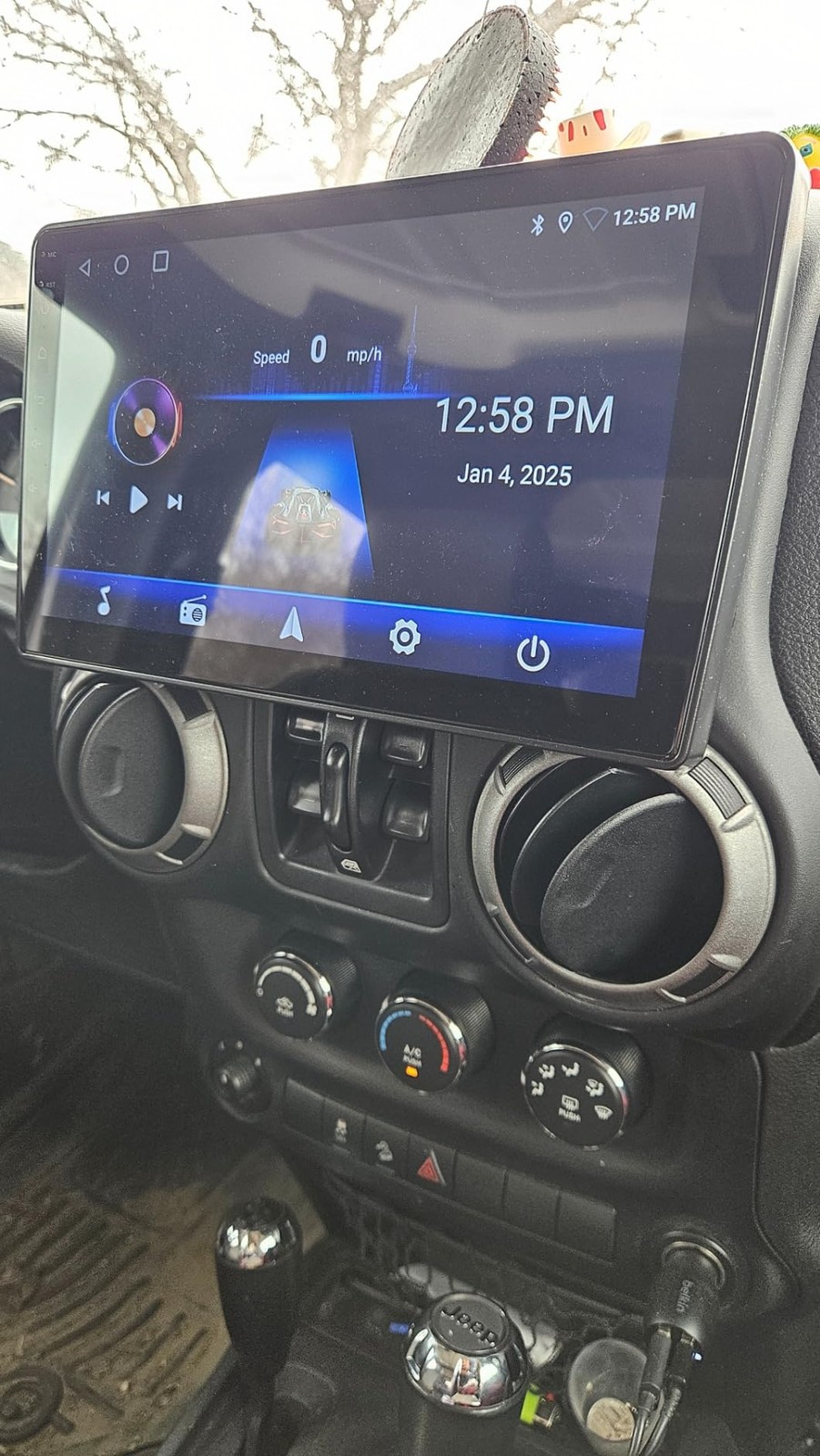 4Core 2+64GB Carplay Android Stereo Car Radio BT5.0 For Jeep Wrangler 2007-2017