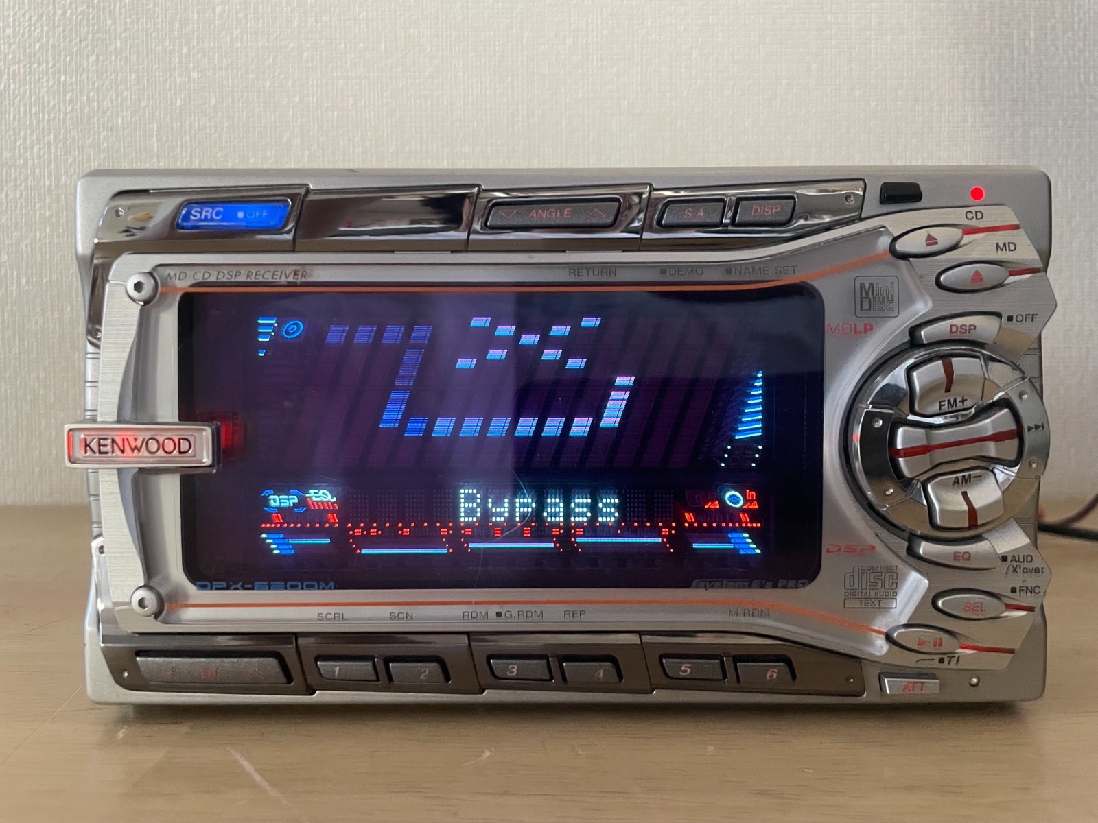 Kenwood DPX-6200M 2DIN Car Audio CD MD Player Added Bluetooth Tested Working