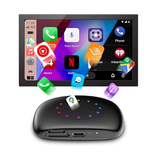 Car Video Box Android 13.0 for Wireless CarPlay Adapter/Android Auto, 8G+128G