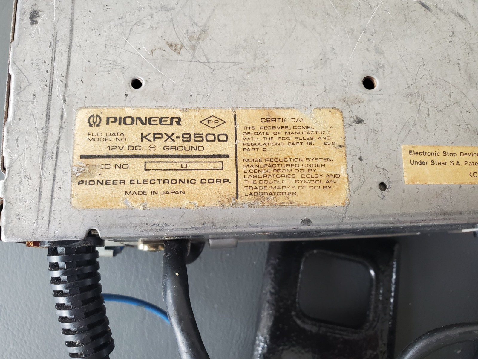 Pioneer KPX9500 Car Stereo and GM40 Amp