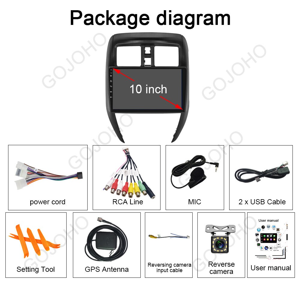 For Nissan Versa Sedan 2015-2019 Android 15.0 Car Stereo Radio GPS Nav + Camera