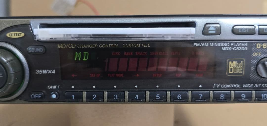 Sony MDX-C5300 Car Audio MD Player 1DIN FM AM Tuner Head Unit 1999 From Japan