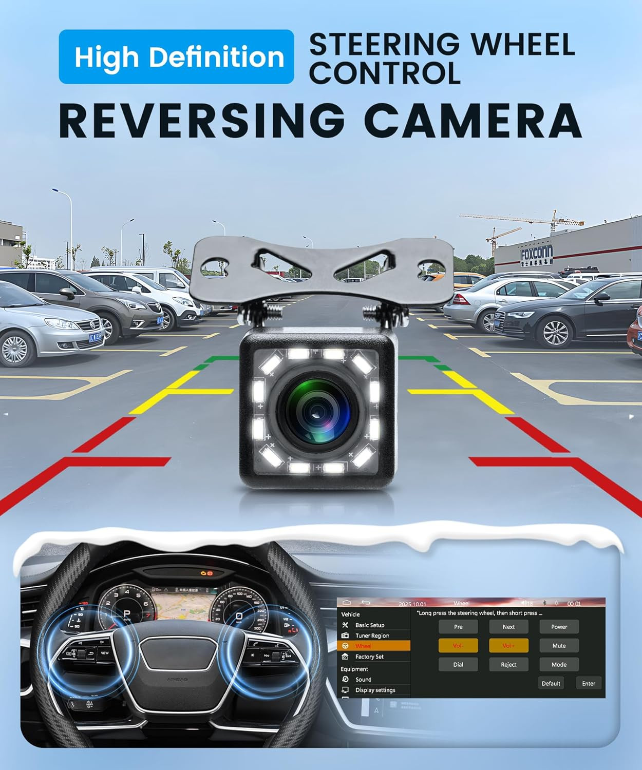 Single Din Car Stereo with Wireless Carplay & Android Auto, 5.1 Inch Touch Scree