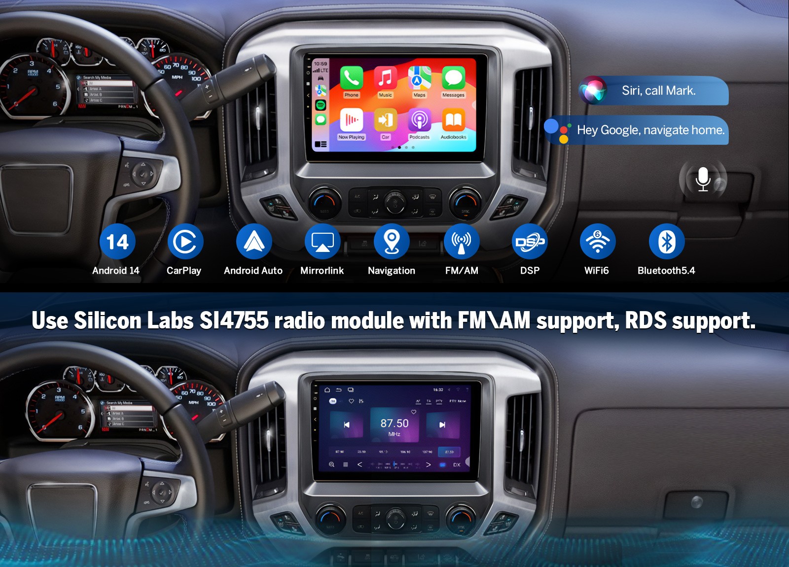 For Jeep Patriot Chrysler Dodge GPA13 CarPlay Android 13 Car Stereo Radio GPS BT