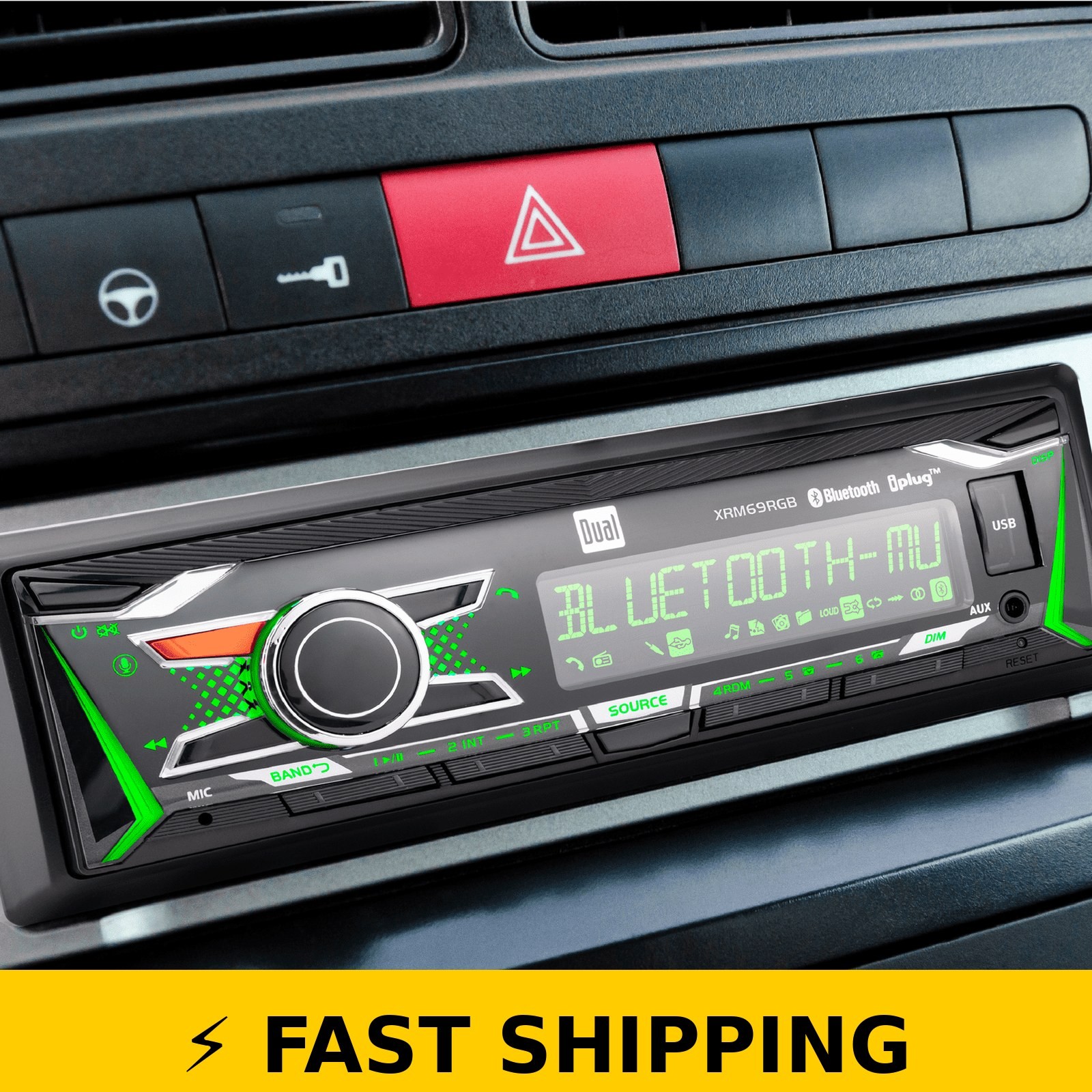 Dual XRM69RGB Single DIN Stereo | Bluetooth | RGB Colors