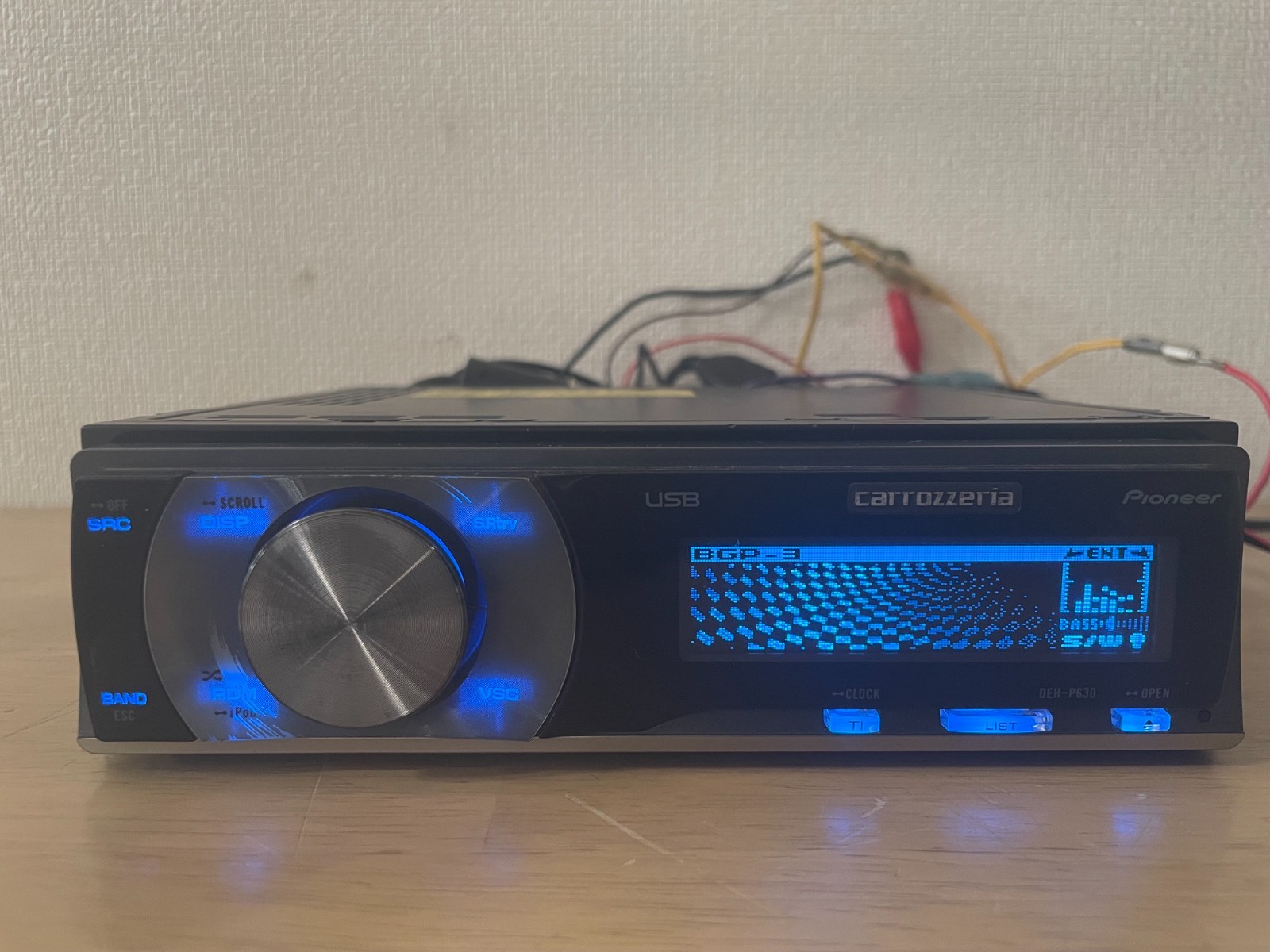 Pioneer Carrozzeria DEH-P630 1Din Car Audio CD Player Operation Confirmed