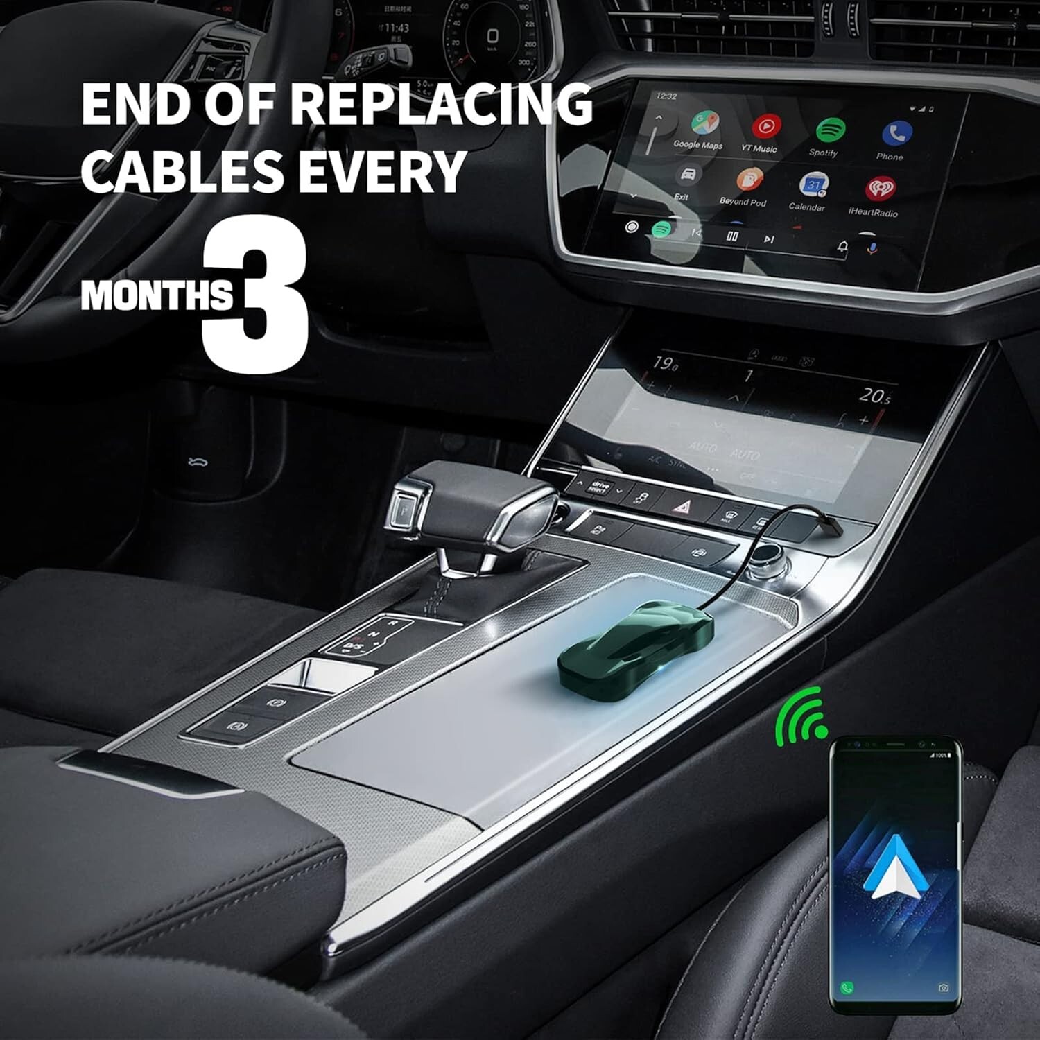 Android Auto Wireless Adapter for 2016+ Factory Cars Converts Wired Android Auto