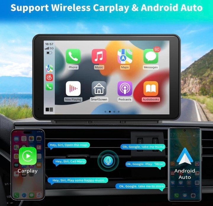 7″ Portable Wireless Apple/Android CAR Touchscreen System With GPS & Mirror Link