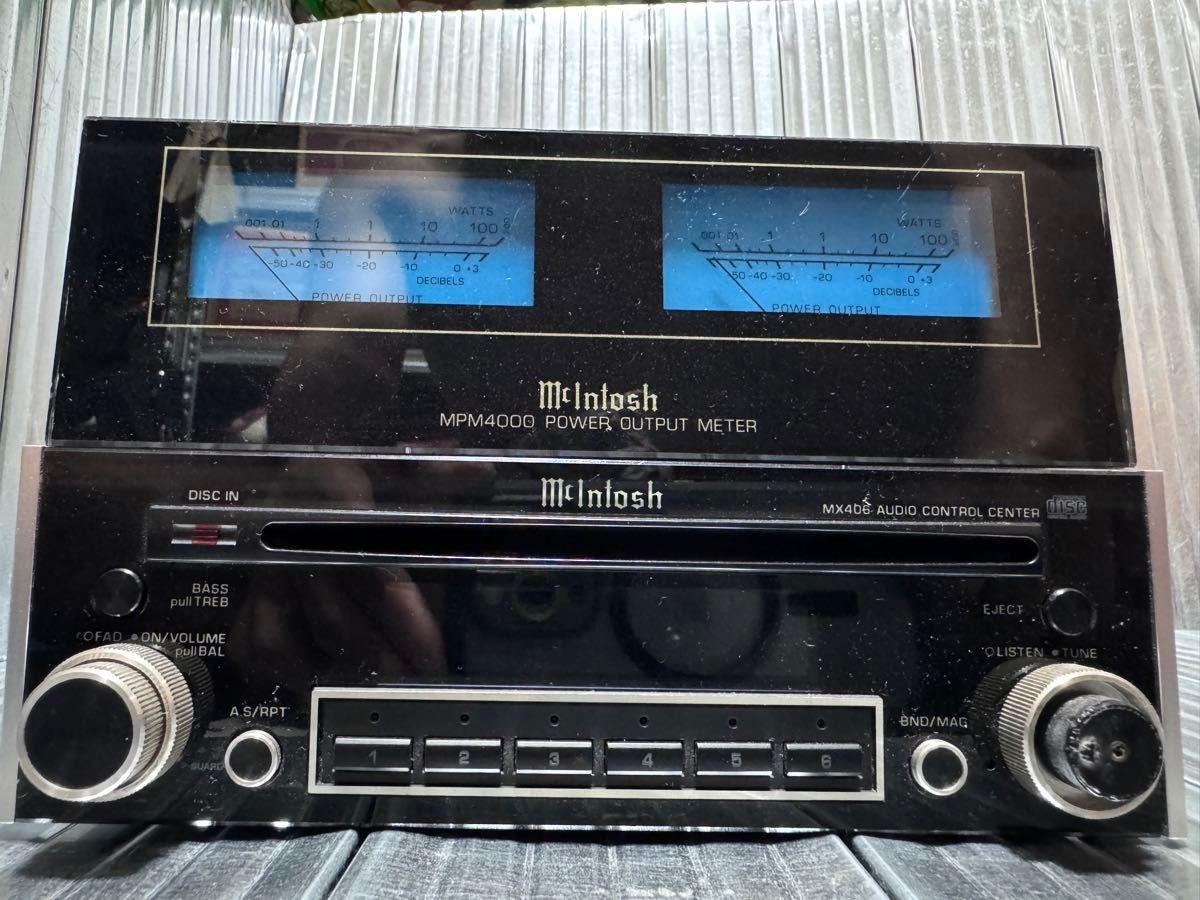 McIntosh MX406 CD Player & MPM4000 Power Output Meter Used Missing Switch Japan