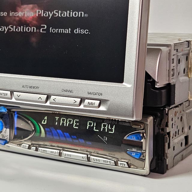 Panasonic CY-TV7200W + FX820W WIDE LCD Monitor Cassette Receiver Tested