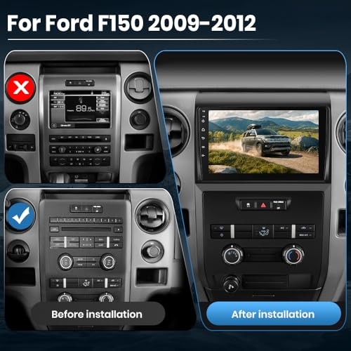 [4+64GB] 8-Core Android Car Stereo for Ford F150 2009-2012 CarPlay Android Auto