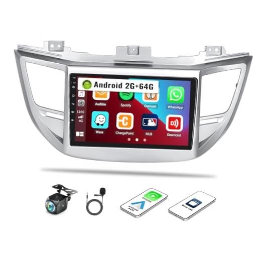 9 Inch Android Car Stereo for Hyundai Tucson 2015-2018 Radio Wireless 2G+64G